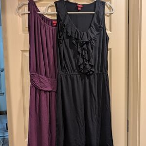 Elegant Black and Purple Women's Dresses